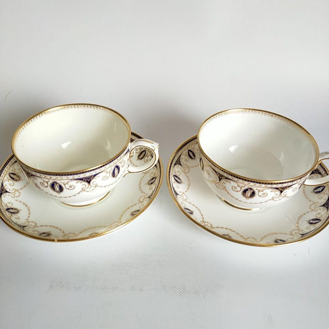 希少 英国 Wedgwood ウェッジウッド カップ&ソーサー 2客 金彩 希少 英国 Wedgwood ウェッジウッド カップ&ソーサー 2客 金彩