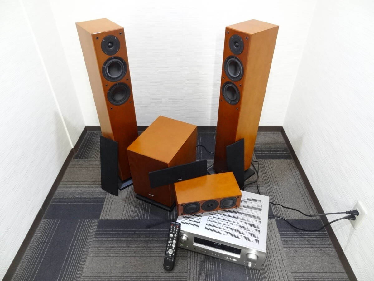 【必見】 DENON デノン アンプ スピーカー サブウーハー 5点 まとめ AVC-1909 SC-C33SG DSW-33SG SC-T33SG_■商品説明に詳細画像をご覧いただけます。