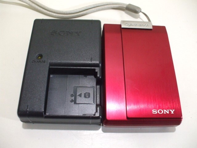 S04【元気堂】ソニー SONY サイバーショット Cyber-shot DSC-T100 コンパクトデジタルカメラ バッテリー/充電器/SDカードGB付_画像1