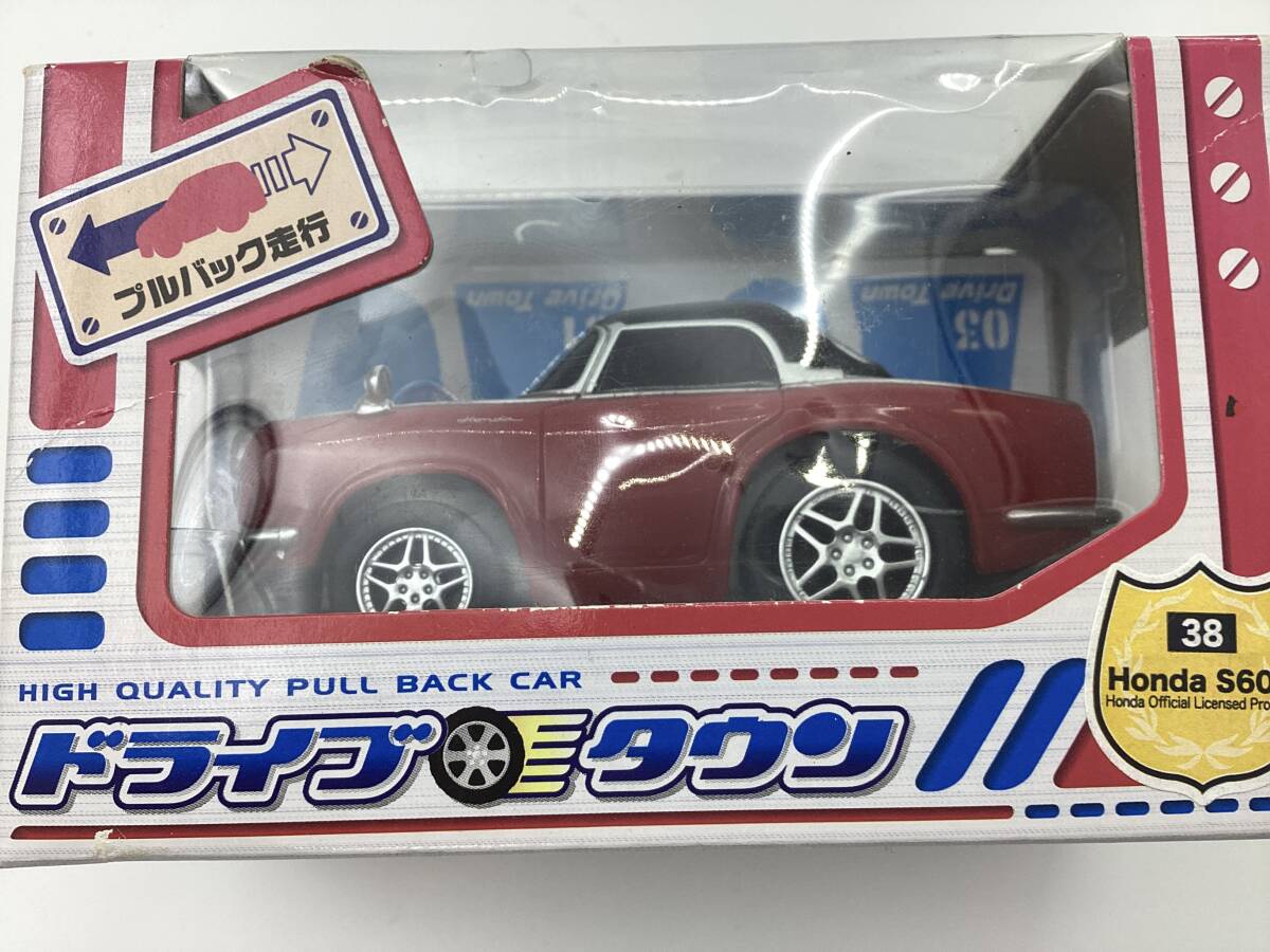 【91】未開封 マルカ ドライブタウン HONDA S600 ミニカー プルバックカー ホンダ 赤 レッド コレクション 玩具 おもちゃ ホビーの画像6