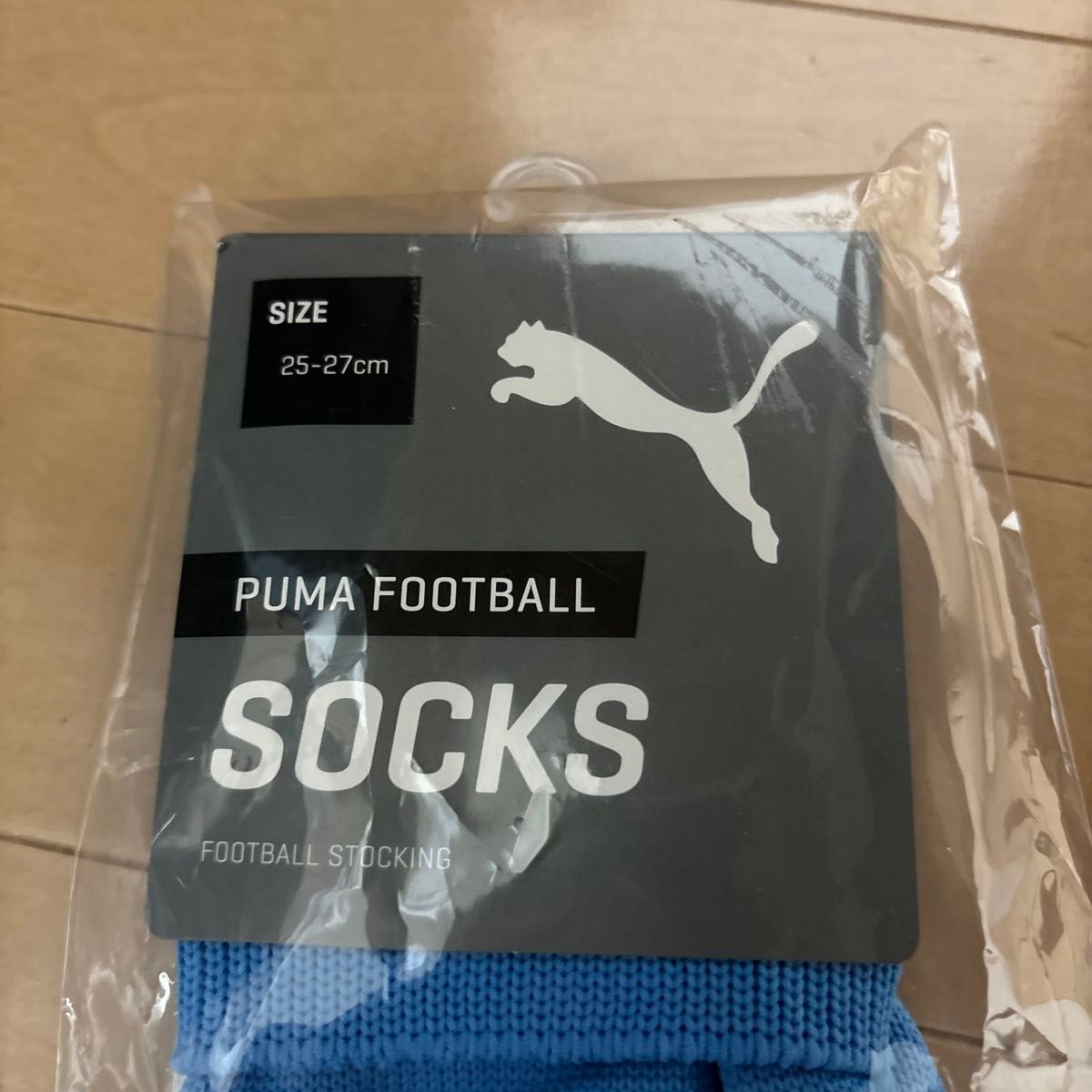 【新品未使用】PUMA プーマ　サッカーソックス　25-27cm 定価1,430円　ライトブルー　ホワイト