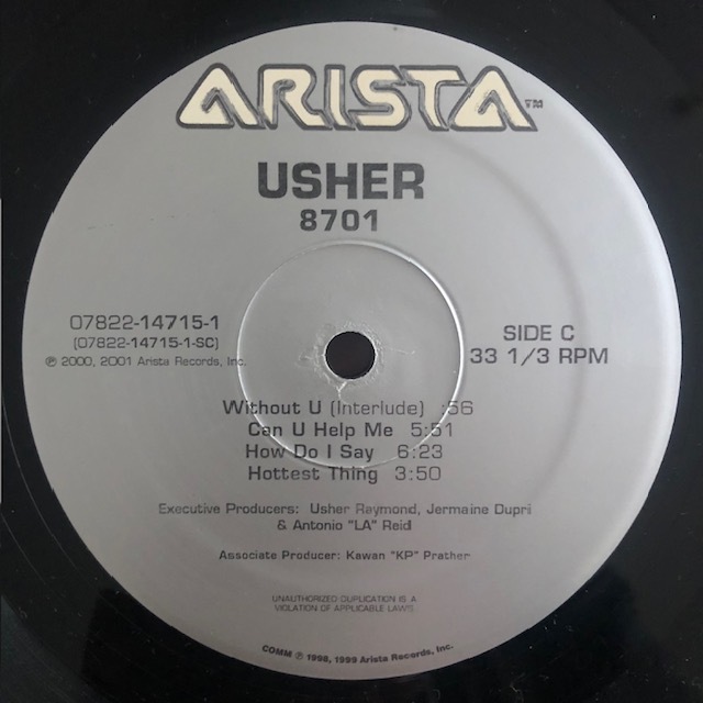 ☆ USHER / 8701 /U Remind Me/I Don't Know/Arista/Funk/Soul/R&B/Contemporary/2001年/LP,Album_画像5