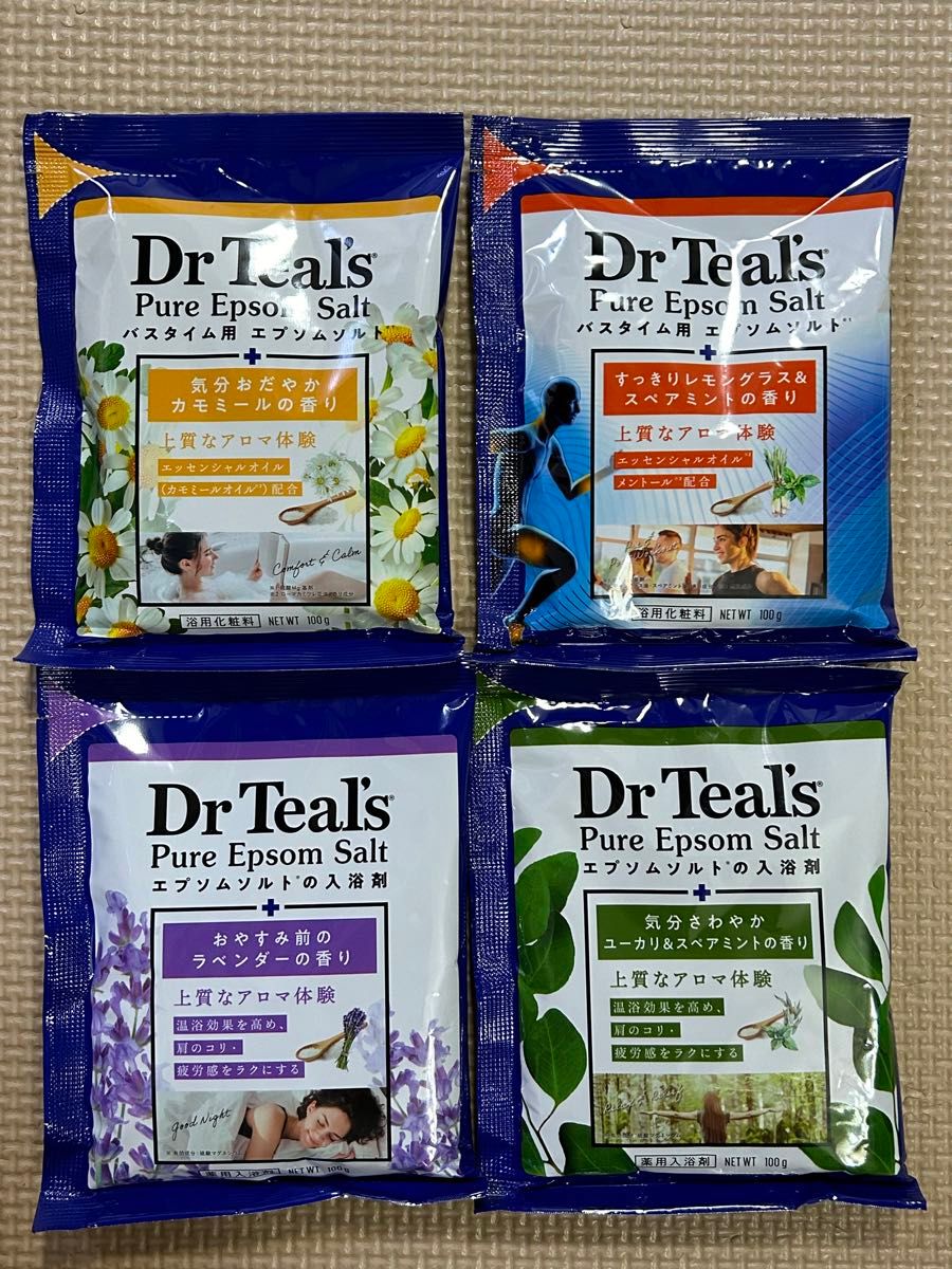 Dr Teal’s Pure Epsom Salt TRIAL BOX 4つの香り