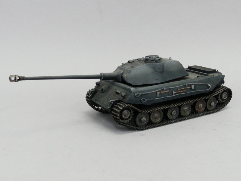 y326 ドイツ 計画重戦車 VK4502 (P)V 1/35 プラモ ウェザリング塗装 組立済み_画像1