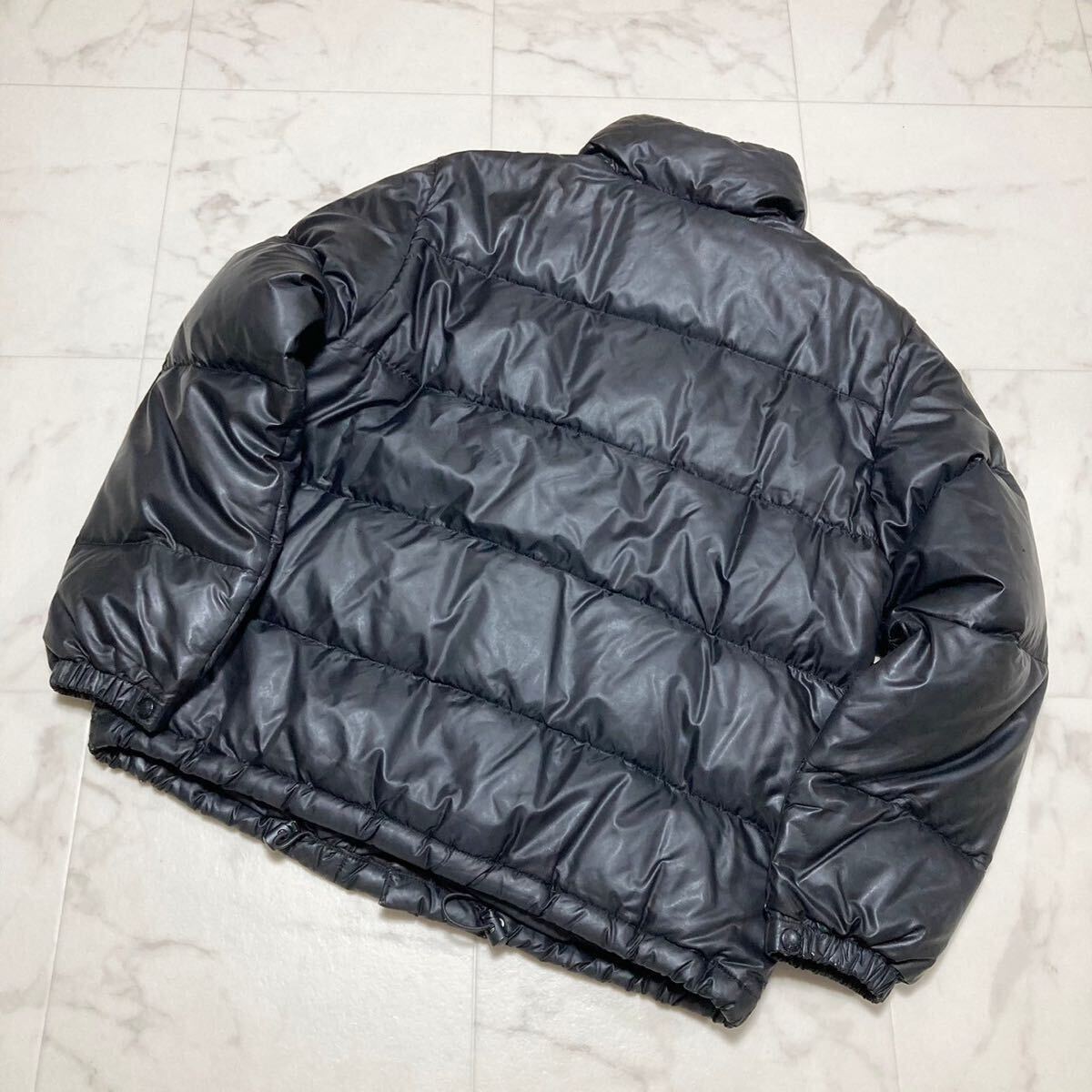 1円〜 最高級茶タグ MONCLER モンクレール ダウンジャケット ブラック 黒 ペッパージャパン正規代理店タグ ワッペン 肉厚 0サイズ 希少_画像6