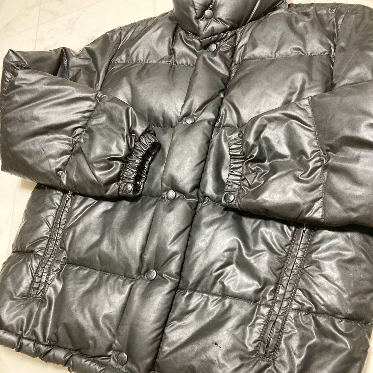 1円〜 最高級茶タグ MONCLER モンクレール ダウンジャケット ブラック 黒 ペッパージャパン正規代理店タグ ワッペン 肉厚 0サイズ 希少_画像7