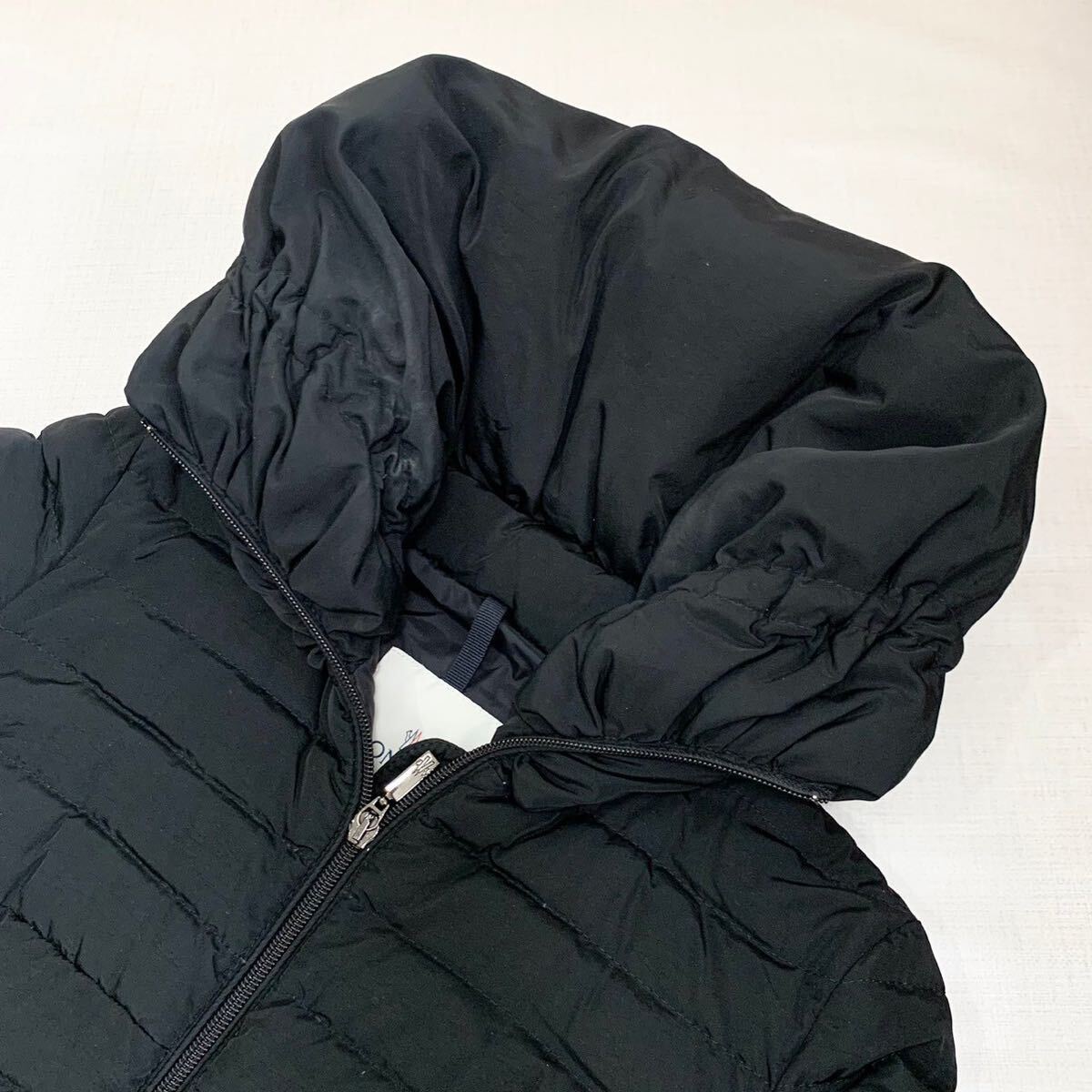 1円〜 最高茶タグ 美品 MONCLER モンクレール ダウンコート ダウンジャケット 希少 リバーシブル 肉厚 パイピング レザー 切り替え 2way_画像7