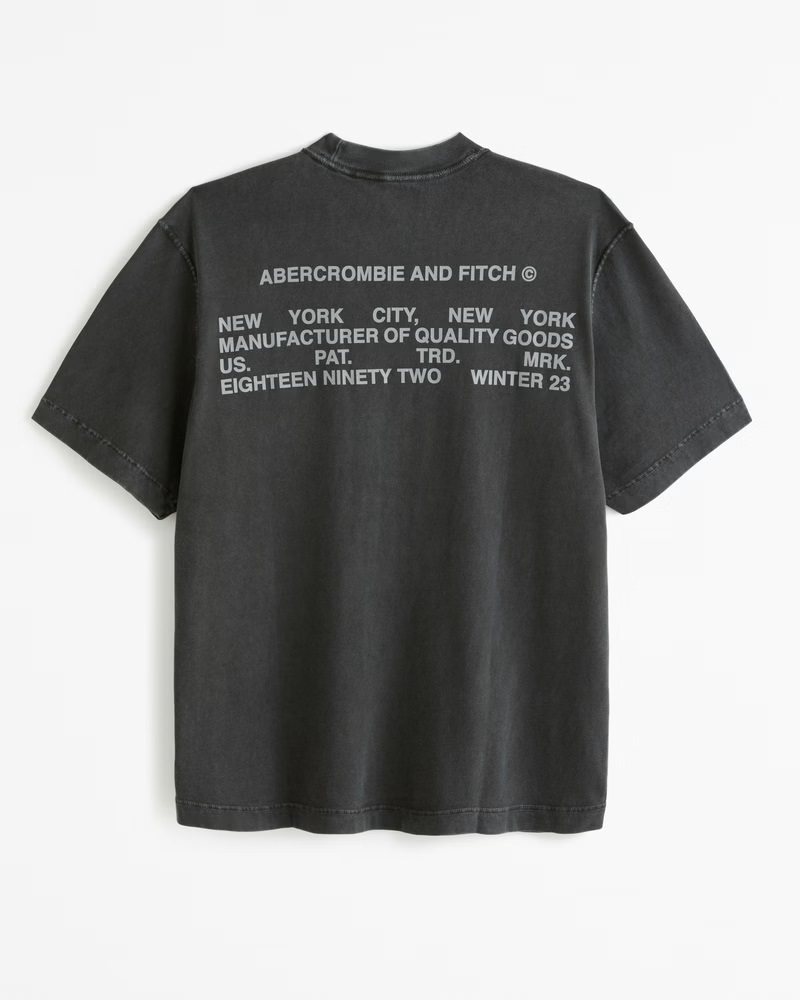 アバクロ Abercrombie&Fitch半袖Tシャツ tx063ブラック_画像1