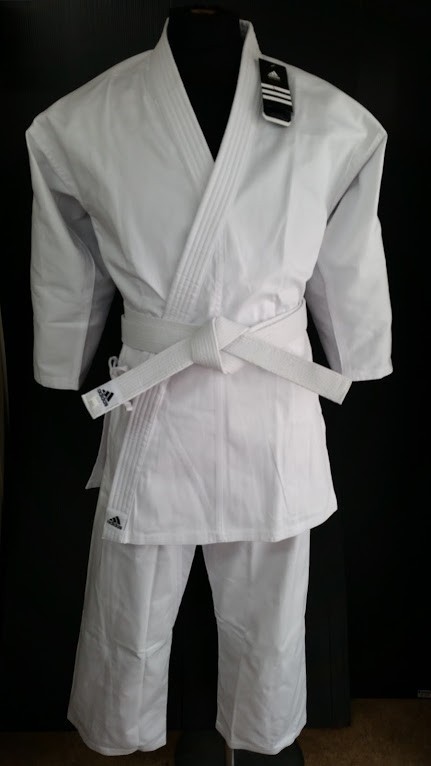 155см 3,5 Adidas adidas karate wear K001 Club (для начинающих) с белым поясом вверх и вниз поставлен новый