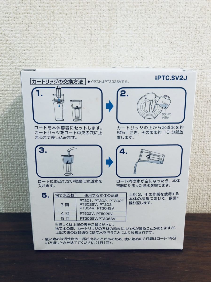 送料無料◆東レ トレビーノ ポット型浄水器 高除去 交換カートリッジ 2個入り PTC.SV2J 新品_画像2