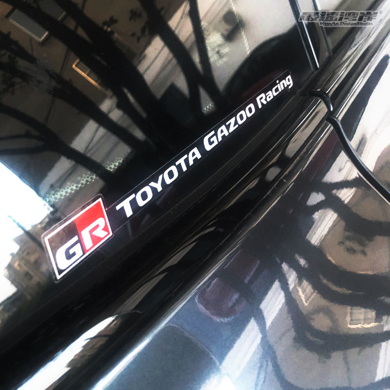 新型　トヨタ GR TOYOTA GAZOO Racingステッカー黒＆赤 1枚_画像2