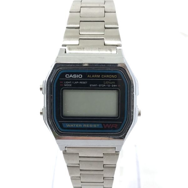 CASIO カシオ STANDARD スタンダード 腕時計 A158WA-1 クオーツ デジタル スクエア ブラック シルバー チープカシオ チプカシ ステンレスの画像2