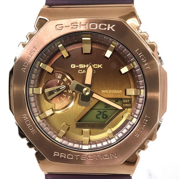 新品 CASIO カシオ G-SHOCK ジーショック CLASSY OFF ROAD 腕時計 GM-2100CL-5AJF クオーツ デジアナ アナデジ オクタゴン メタル ゴールド_画像1