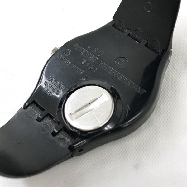 Swatch スウォッチ GESETTO 腕時計 GB155 クオーツ コレクション コレクター おしゃれ ブラック 格好良い 新品電池交換済 動作確認済_画像5