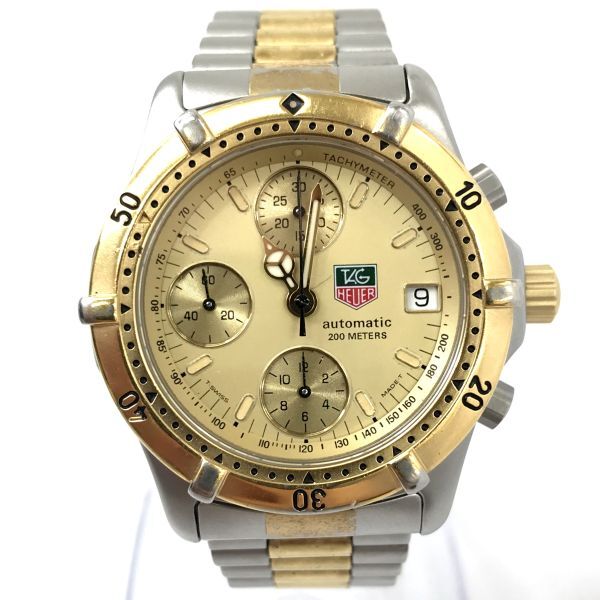 TAGHEUER タグホイヤー PROFESSIONAL プロフェッショナル 腕時計 自動巻き クロノグラフ 2000シリーズ 765.406 コレクション 動作確認済み_画像2