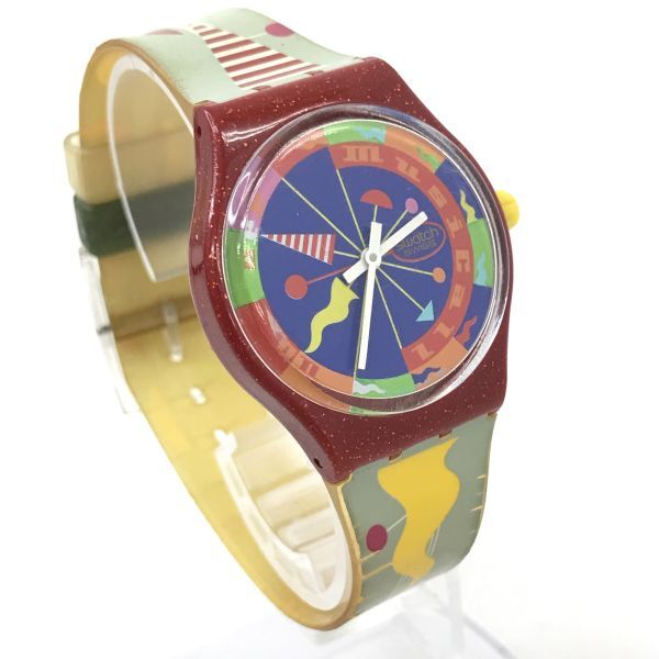 Swatch スウォッチ FANDANGO 腕時計 SLR100 クオーツ ヴィンテージ コレクション コレクター おしゃれ カラフル ポップ 可愛い 個性的_画像3