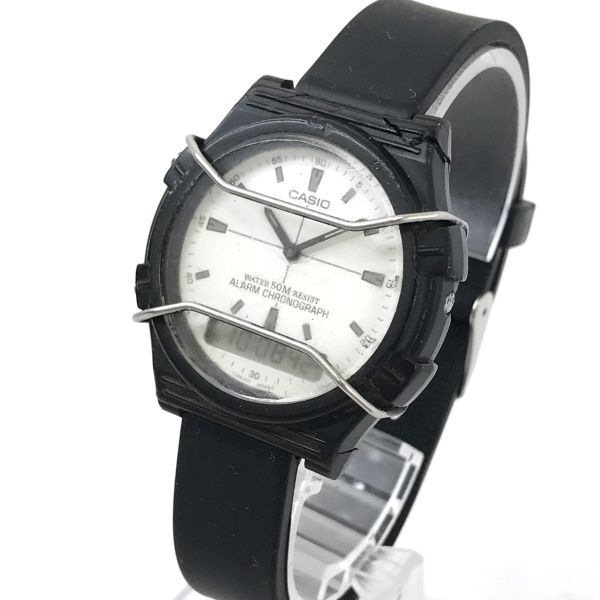 CASIO カシオ 腕時計 AW-5 クオーツ CHRONOGRAPH クロノグラフ ヴィンテージ コレクション コレクター アナデジ 電池交換済 動作確認済の画像2