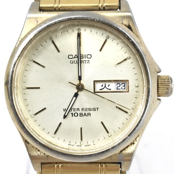 CASIO カシオ 腕時計 MMW-82 クオーツ ヴィンテージ コレクション コレクター ゴールド カレンダー ラウンド シンプル おしゃれ アナログの画像1