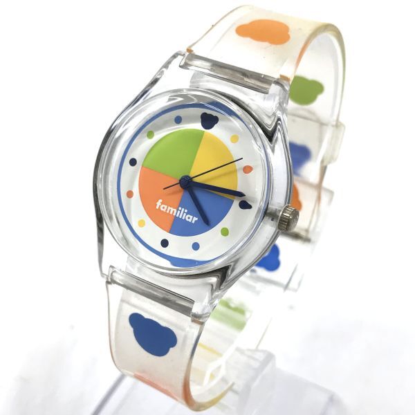 familiar ファミリア 腕時計 クオーツ アナログ クリア かわいい コレクション シンプル ファッション 電池交換済み 動作確認済みの画像3