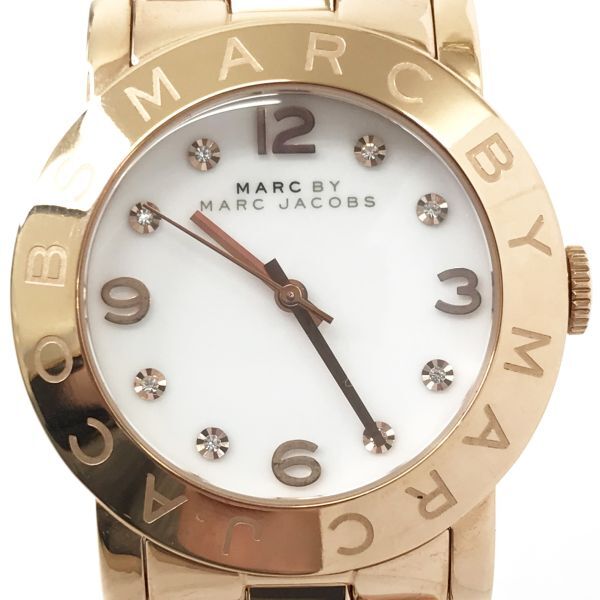 美品 Marc by Marc Jacobs マークバイマークジェイコブス 腕時計 MBM3077 クオーツ ゴールド コレクション 箱付き 電池交換済 動作確認済の画像1