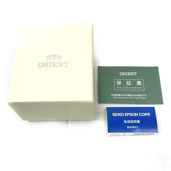 新品 ORIENT オリエント マコ Mako 腕時計 RN-AA0808E 自動巻き 機械式 オートマティック ダイバーズウォッチ グリーン 緑 箱付き 動作OK_画像6