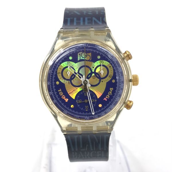 Swatch スウォッチ 94年 オリンピック 100周年記念 腕時計 SCZ101 クオーツ コレクション コレクター クロノグラフ 電池交換済 動作確認済_画像2