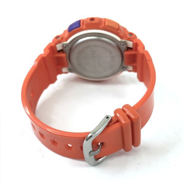 美品 CASIO カシオ BABY-G ベビージー Beach Traveler ビーチ トラベラー 腕時計 BGA-190-4B クオーツ オレンジ 電池交換済 動作OK 巾着付_画像4