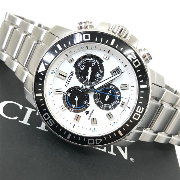 CITIZEN シチズン PROMASTER プロマスター 腕時計 PMP56-3053 E610-S062977 Eco-Drive エコドライブ 電波ソーラー クロノグラフ 動作確認済_画像2