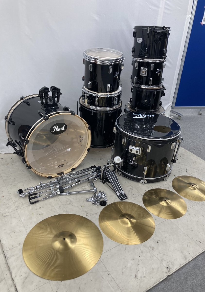 T7185＊【中古】【3個口】Pearl パール EXPORT SERISES DRUM ZENN ゼン ドラムセット_画像1