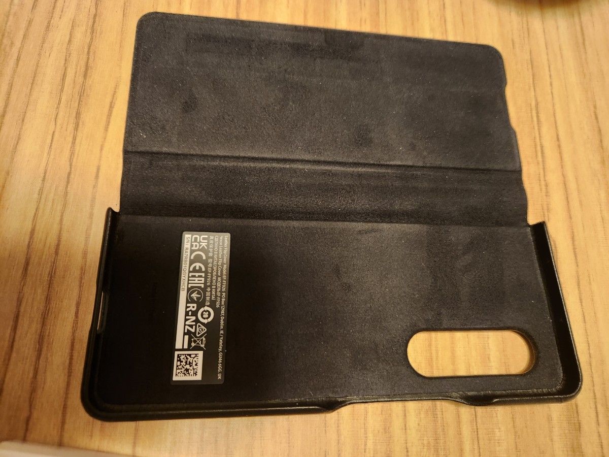 純正 Leather Flip Cover ブラック Galaxy Z Fold3 5G