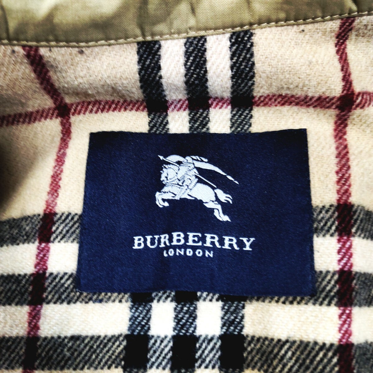 BURBERRY LONDON ⑦【高級品 英国製】バーバリーロンドン マウンテン ジャケット コートアウター ノバチェック ベージュ 48 XL相当 春秋_画像6