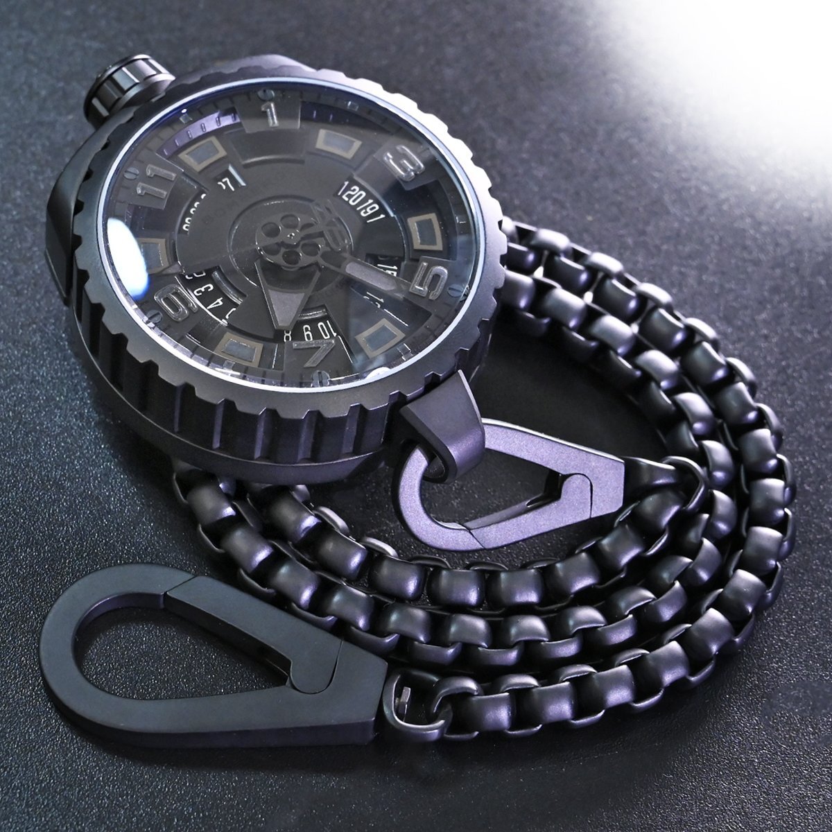 本物 新品 ボンバーグ 腕時計⇔懐中時計 形状変化 オートマチック ヴォルト68 メンズウォッチ 男性用自動巻 箱 チェーン 保証書 BOMBERG_画像9