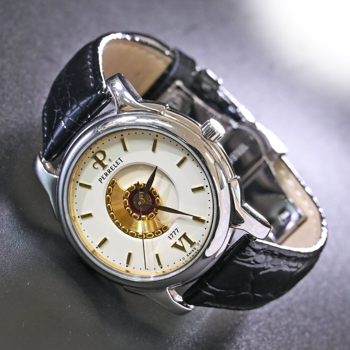  подлинный товар очень красивый товар perrelet 18 чистое золото верхний ротор автоматический мужской часы мужской самозаводящиеся часы наручные часы PERRELET