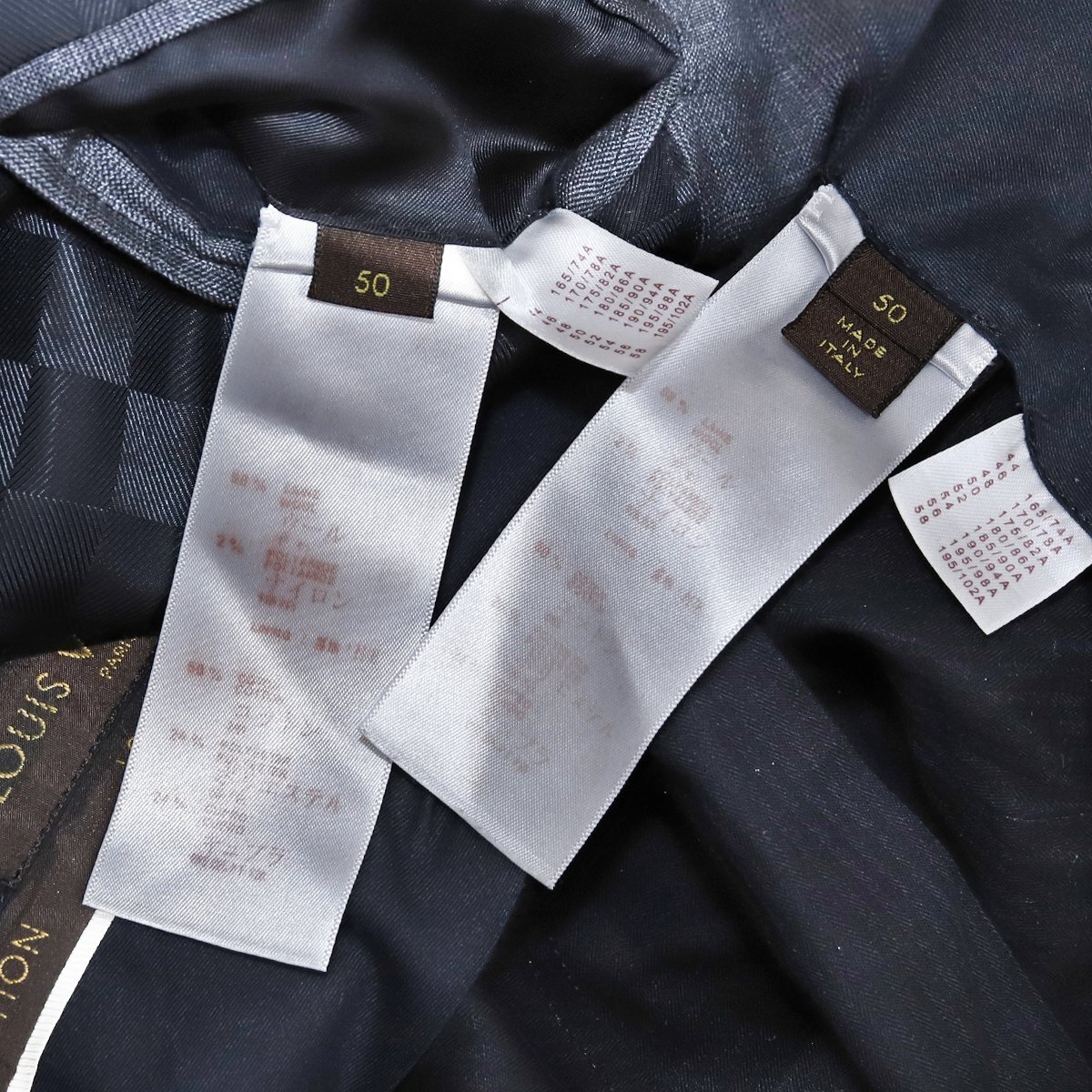 本物 超美品 ルイヴィトン 総ダミエグラフィット裏地 シングルスーツ メンズ50 ブレザージャケット パンツ スラックス セット 国内正規品の画像9