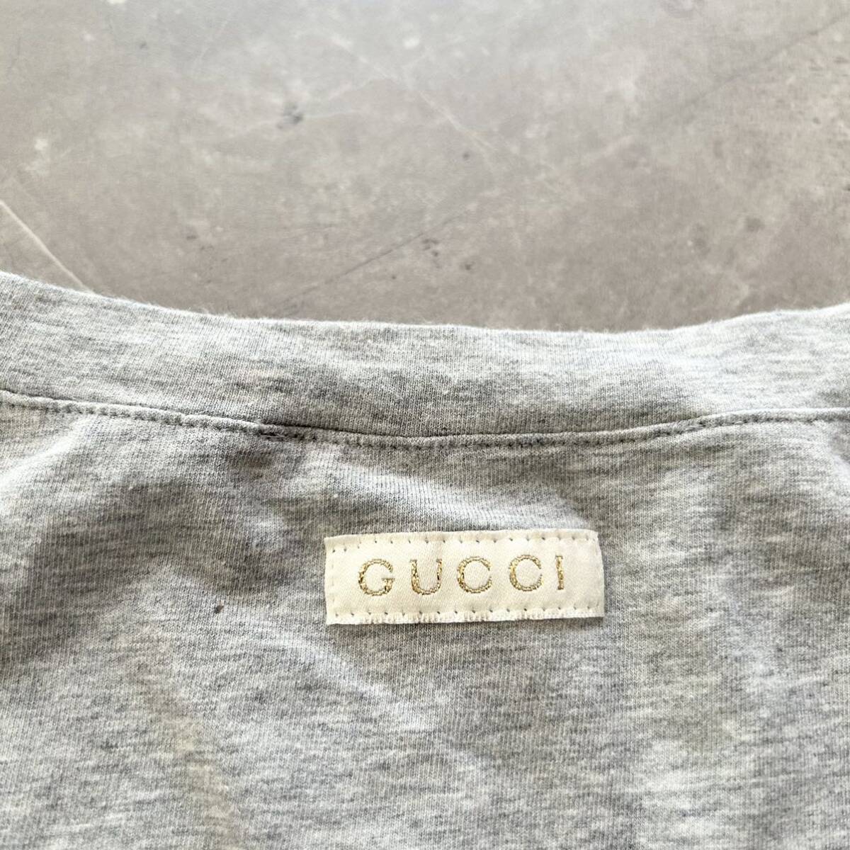 GUCCI グッチ Tシャツ カットソー グレー Mサイズ_画像7