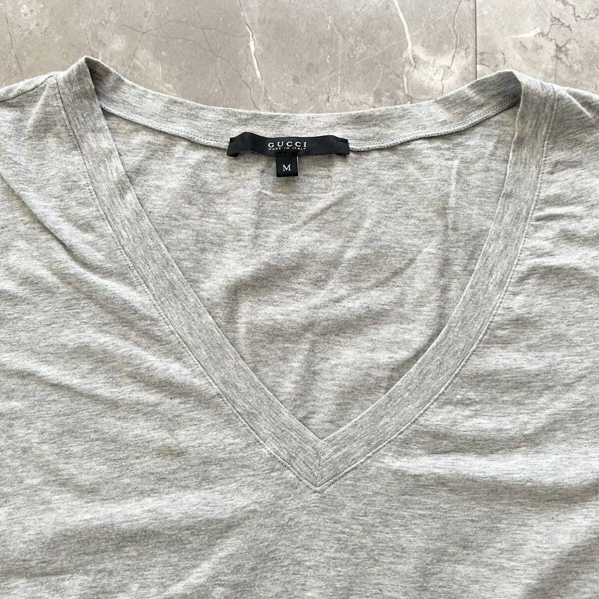 GUCCI グッチ Tシャツ カットソー グレー Mサイズ_画像1