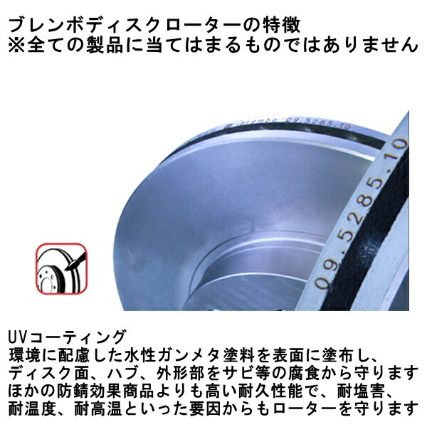 ブレンボ ブレーキローターF用 S221G/S231Gアトレー7 CX 4A/T ステアシフトなし 00/7～04/11_画像7