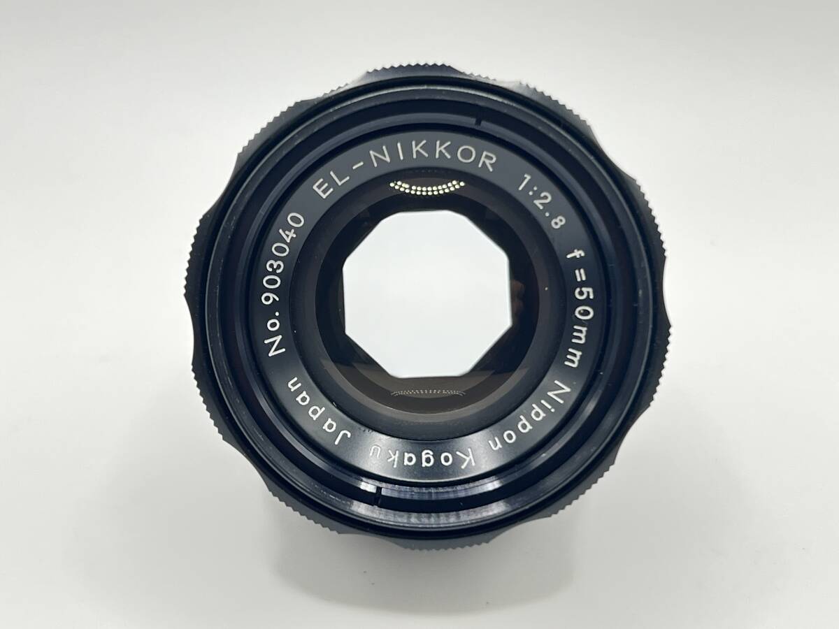 [ junk ] Nikon EL Nikkor 50mm f/2.8 case box attaching returned goods un- possible 