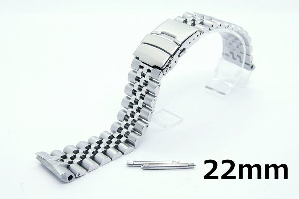 腕時計ベルト ジュビリー 22mm シルバー ソリッドEP SEIKO タートル SRP777 775 779の画像2