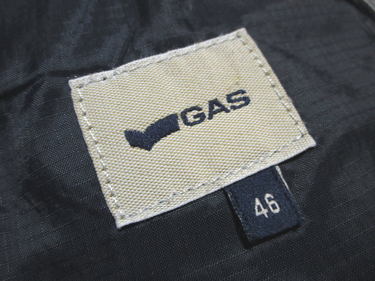 【GAS　ガス】 ヒッコリーストライプ　インディゴデニムジャケット　袖口ロゴ刺繍　2釦　サイズ46（M） テーラードジャケット_画像6