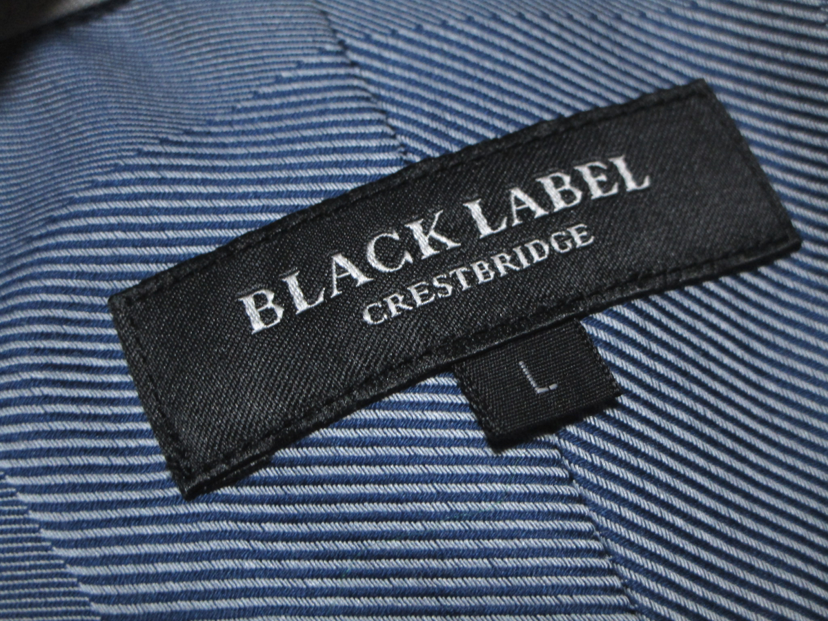 【ブラックレーベル クレストブリッジ】 シャドーCBチェック　長袖シャツ　サイズL　モスブルー　BLACK LABEL CRESTBRIDGE_画像6