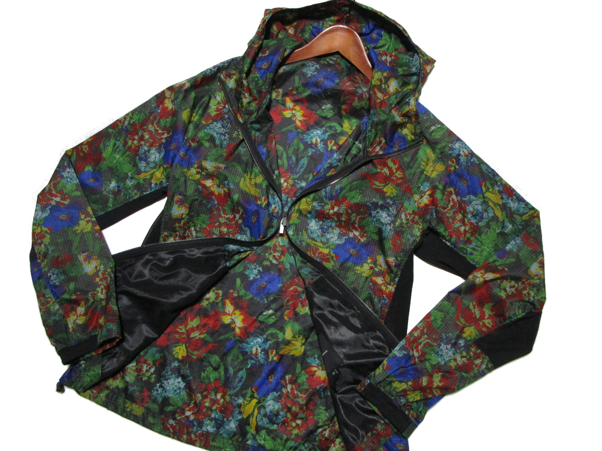 【JOSEPH HOMME ジョゼフオム】 ボタニカル ナイロンジップジャケット サイズ50（XL） サイドメッシュ オンワード樫山の画像2