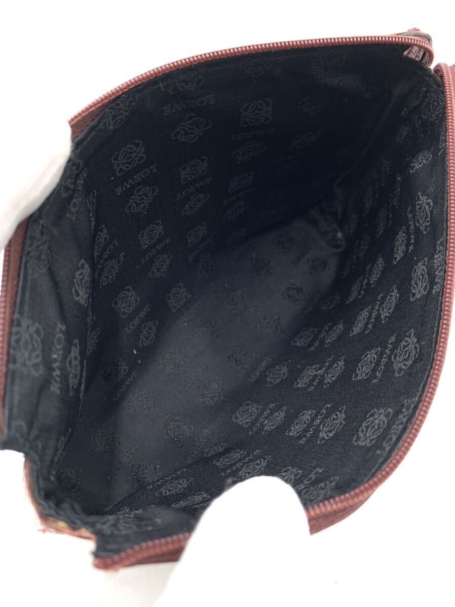  Loewe бренд бордо сумка vanity бардачок кожа застежка-молния модный 