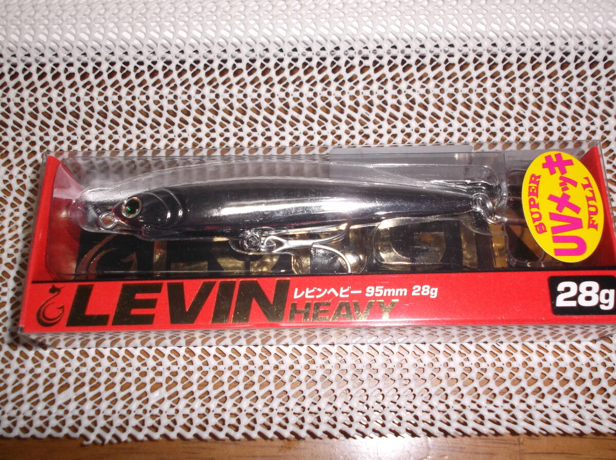 全部１００円～ LONGIN LEVIN HEAVY 95mm 28g UVフルメッキ.UVアワビクリアーグロー新品2個_画像2