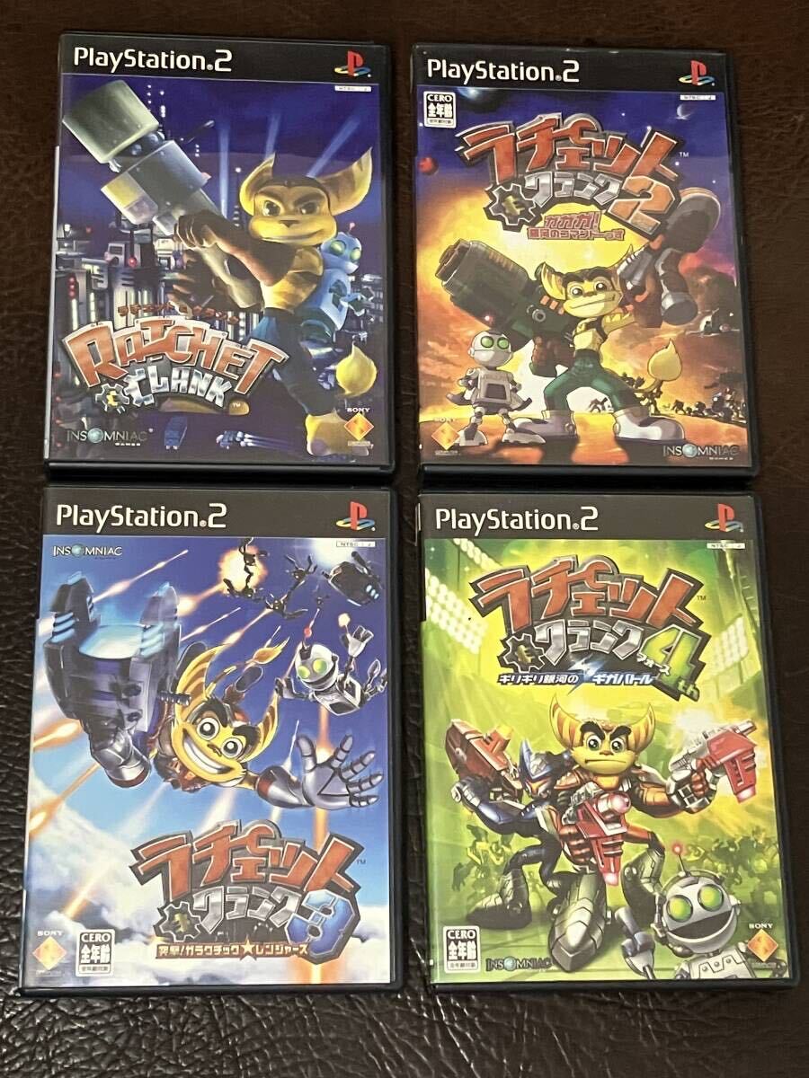 ★ 送料無料 PS2 アクション ★ ラチェット & クランク 1 + 2 + 3 + 4 RATCHET & CLANK 動作確認済 説明書付き ★