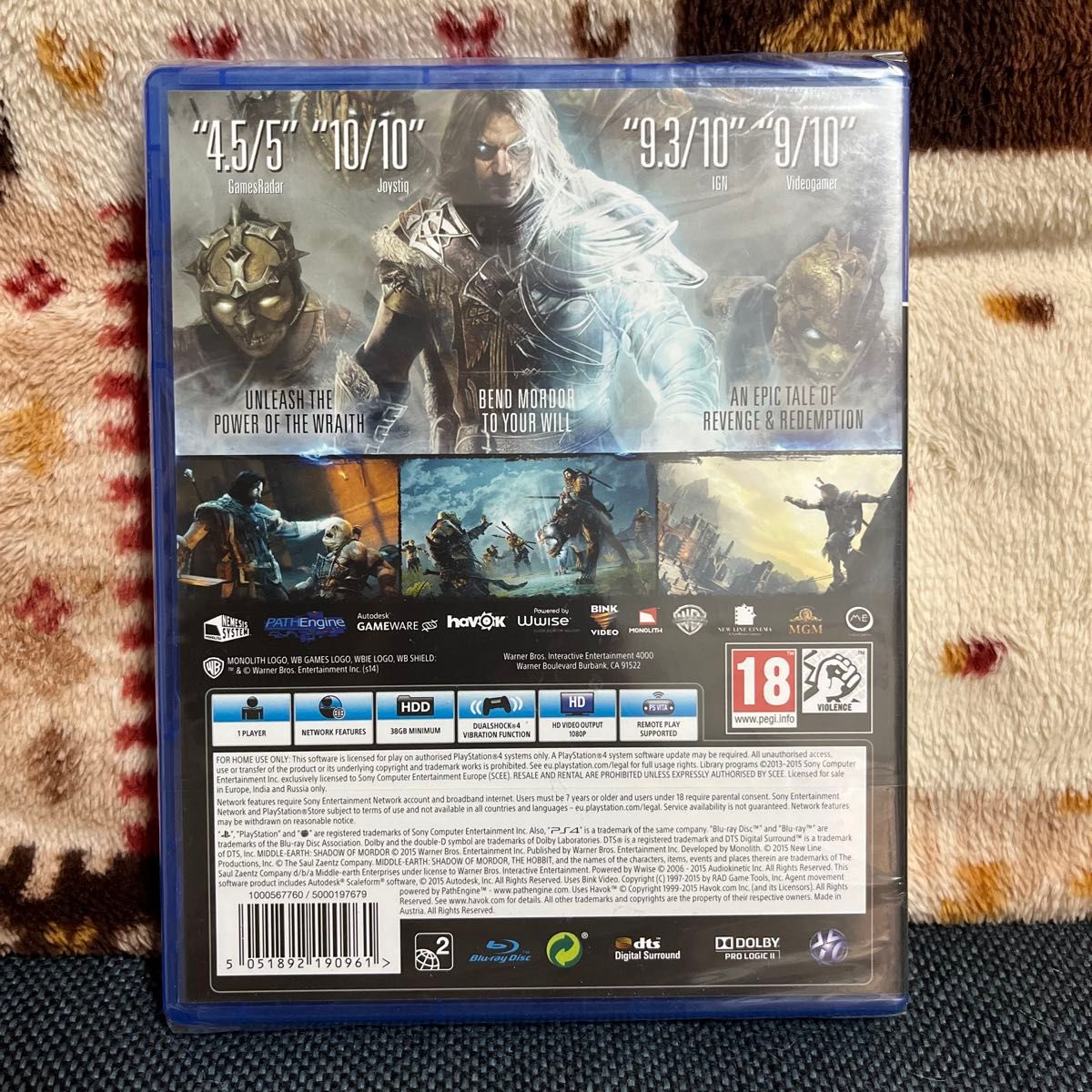 SHADOW OF MORDOR GAME OF THE YEAR EDITION シャドウ オブ モルドール PS4ソフト