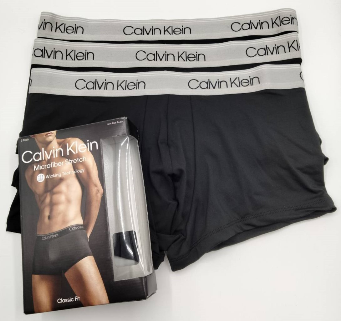 【Mサイズ】Calvin Klein(カルバンクライン) ローライズボクサーパンツ シルバー 3枚セット メンズボクサーパンツ 男性下着 NP2569の画像1