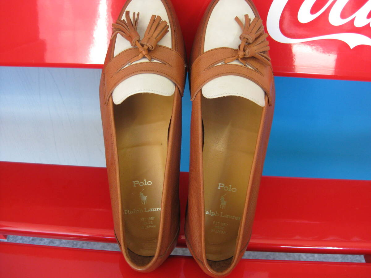 POLO RALPH LAUREN　革靴　ブラウン　２６，５ｃｍ　未使用品_画像1
