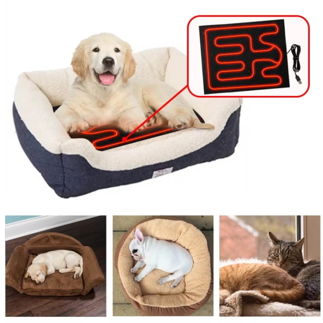 I for pets USB electric heating heater pad warm electric heating line carpet pet. cold . measures . dog . cat. bed. heating .USB power supply hot carpet 8.5W 5V