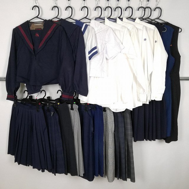 セーラー服 ブラウス スカート ジャンパースカート 1円 中古 制服 学生服 宮崎大淀中学 熊本水俣第一中学 セット 詰合わせ 39CS-474 DF_画像1